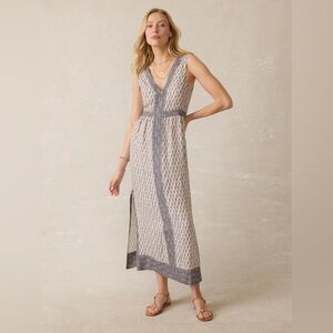 NWT Faherty Macey Linen Maxi Dress in Summer Pearl Blossom size XS